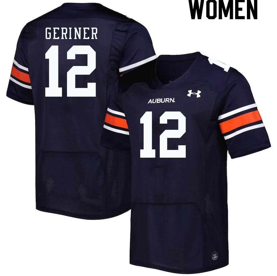 Women's Auburn Tigers #12 Holden Geriner Navy 2023 College Stitched Football Jersey